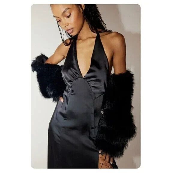 $250 NWT Free People Women's Dance 'Till Dawn Party Slip Dress Black Sz M NEW - Picture 7 of 8